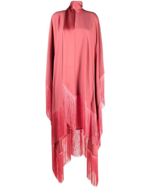 Robe-caftan à franges ‎Taller Marmo en coloris Pink