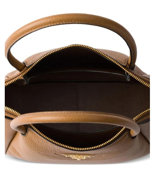 Prada Brown Small Leather Tote Bag