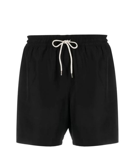 Polo Ralph Lauren Black Traveler Drawstring-Fastening Swim Shorts for men
