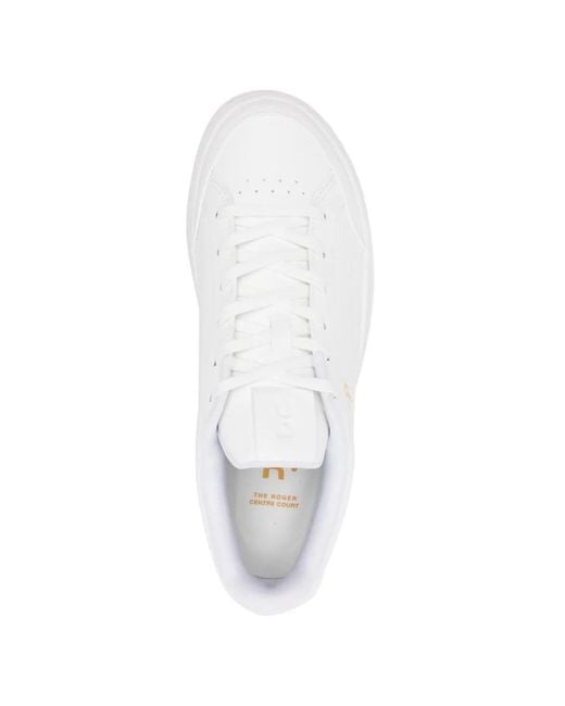 On Shoes White Lace-Up Sneakers