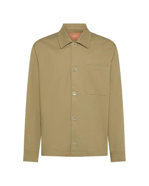 Cruna Green Cardiff Pocket-Detail Overshirt for men