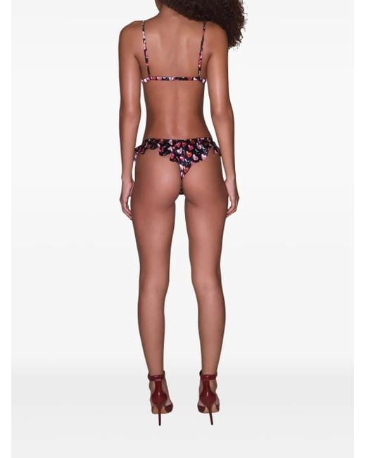 Fleur du Mal Red Luxe Triangle Bra