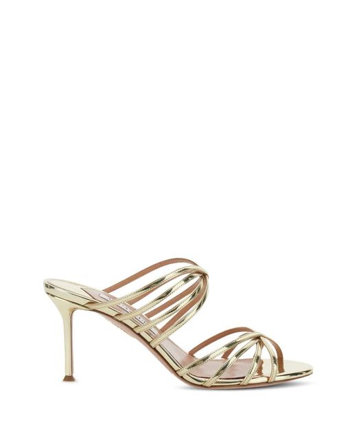 Aquazzura Metallic 75Mm Tell Me Heeled Sandals