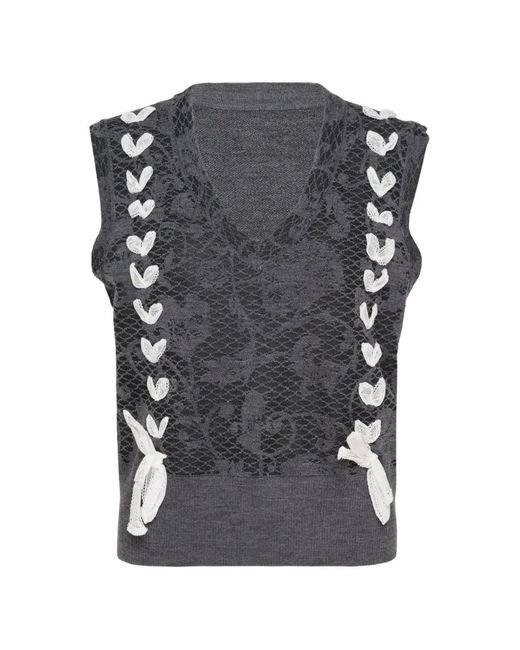 Renli Su Black Sleeveless Vest