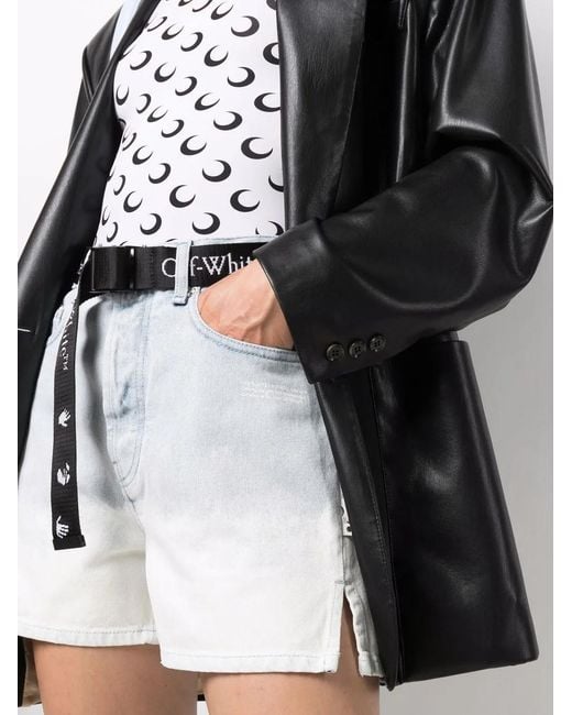 Off-White c/o Virgil Abloh Blue Gradient-Effect Denim Shorts