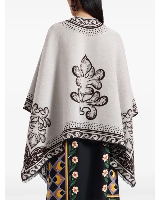 LaDoubleJ Gray Two-Tone Poncho