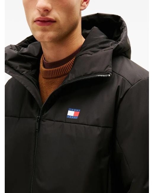Tommy Hilfiger Black Logo-Patch Jacket for men
