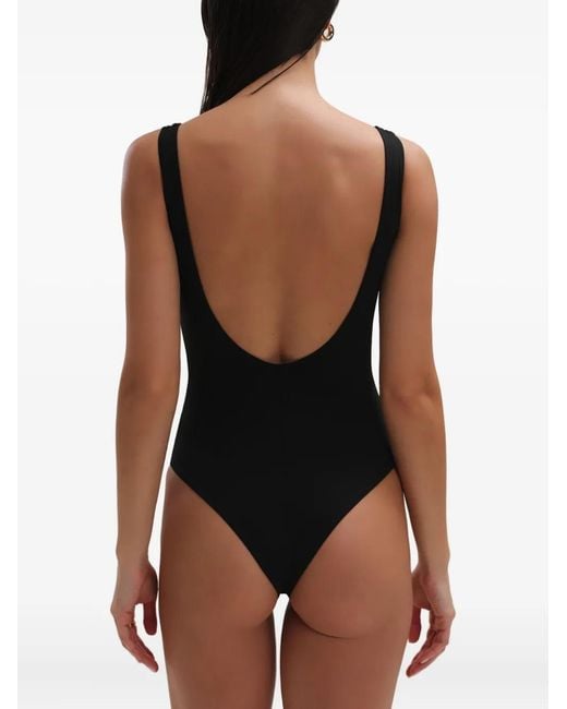Noire Swimwear Black Lace-Up Swimsuit