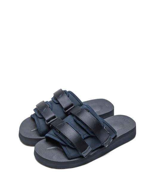 Suicoke Blue Moto Touch-Strap Sandals