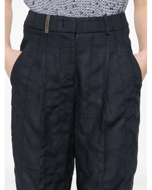 Peserico パターンパンツ Black