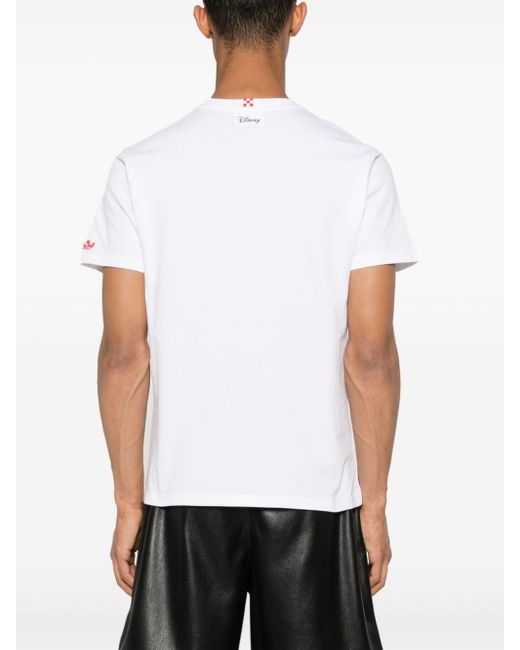 Mc2 Saint Barth White X Disney Mood Day Cotton T-shirt for men