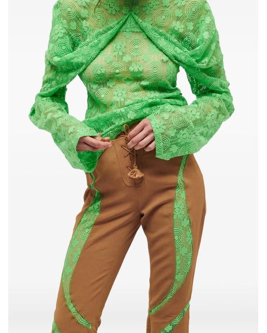 Kiko Kostadinov Green Dana Trousers