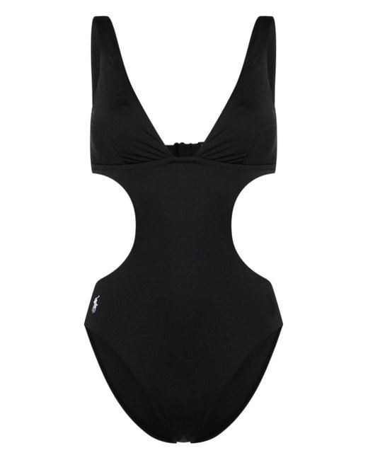 Polo Ralph Lauren Black Cut-out Swimsuit