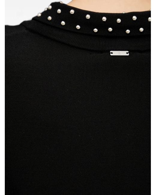Fracomina Black Bow-Embellished Cardigan