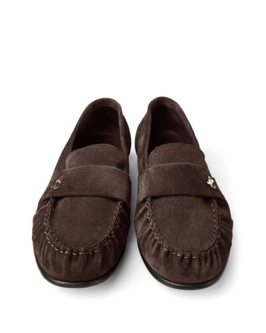Mocasines Ellis con placa metalizada Jimmy Choo de color Brown