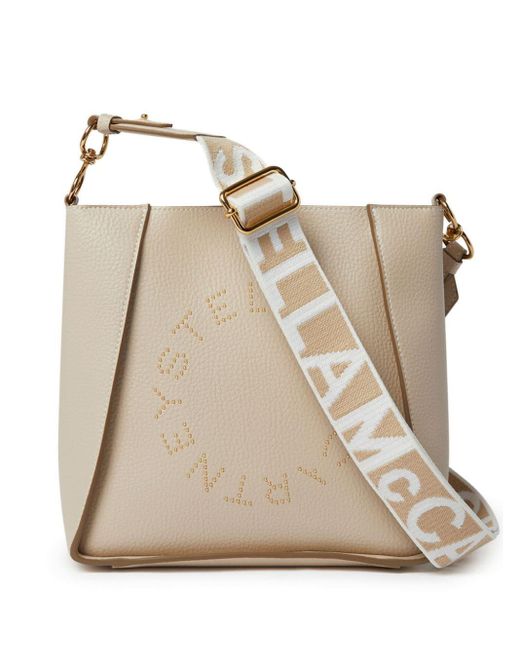 Stella McCartney Natural Stella Logo Vegan-leather Shoulder Bag