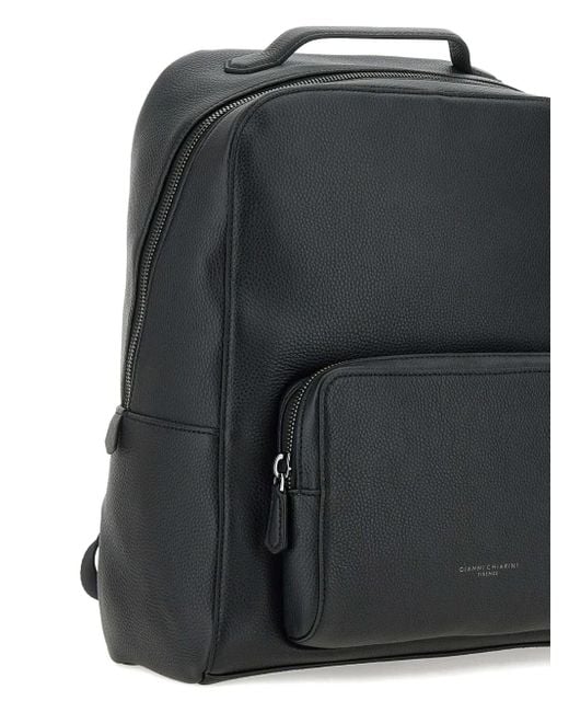 Gianni Chiarini Black Florence Backpack for men