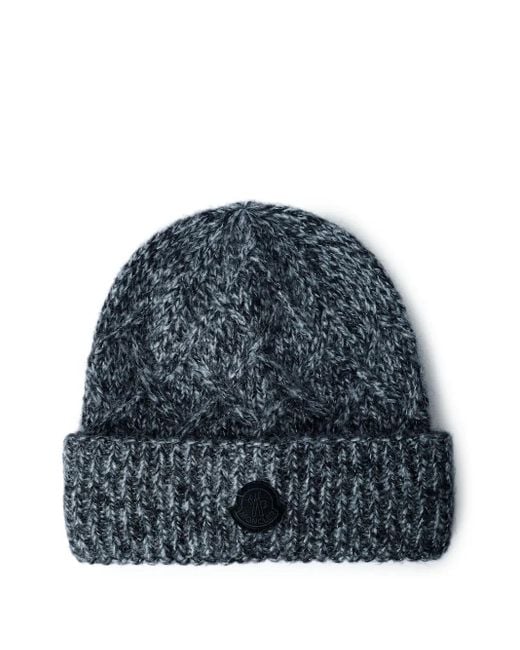 Berretto Con Logo di Moncler in Blue