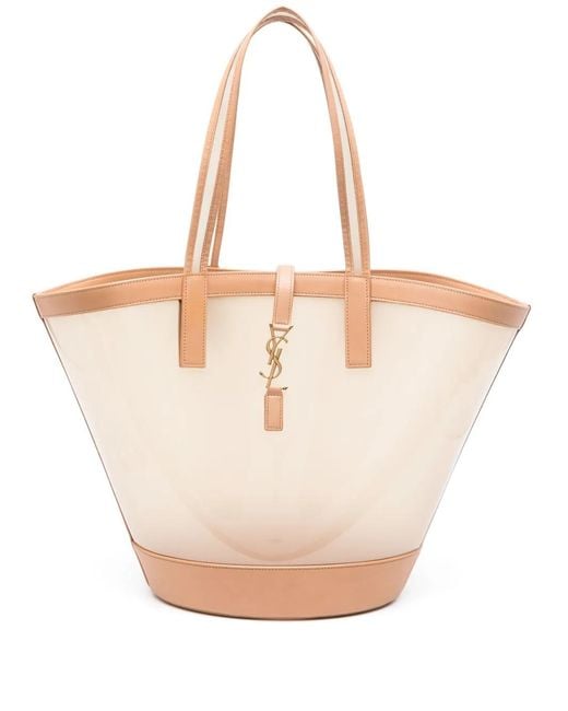 Saint Laurent White 'Panier Medium' 'Shopper' Type Bag