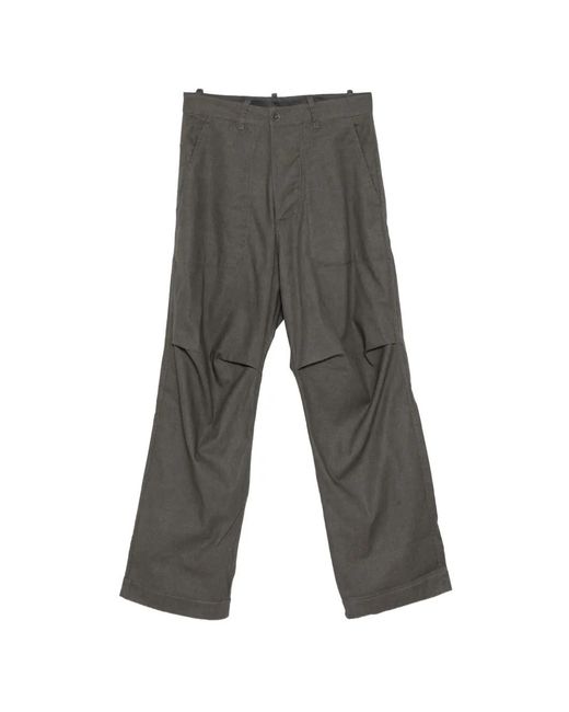 Masnada Gray Cotton Trousers for men