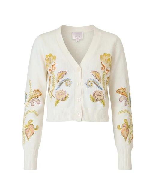 Cinq À Sept White Nikko Heirloom Embellished Cardigan