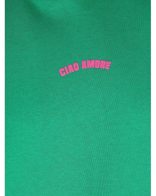 Giada Benincasa Green Logo-Print Hoodie