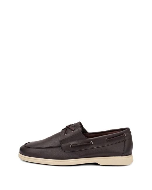 Frau White Lace-Up Boat Shoes