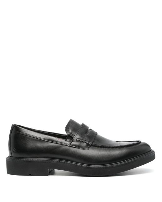 Ecco Black Metropole London Leather Loafers for men