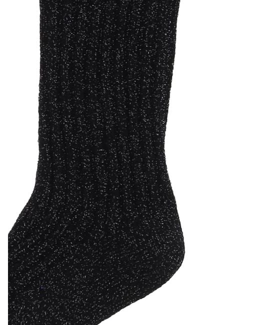 ANT45 Black Barcellona Ribbed Socks