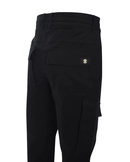 Roberto Cavalli Black Cargo Drill Trousers for men