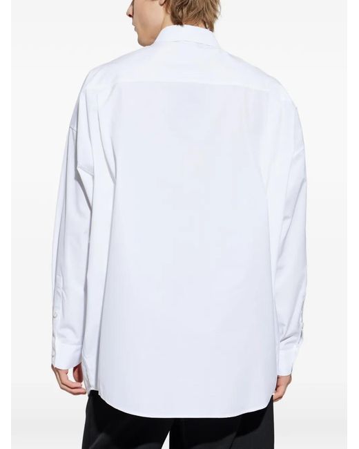 Balmain Hemd mit Logo in White für Herren