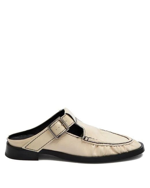 Miista Brown Gianna Buckle Mules