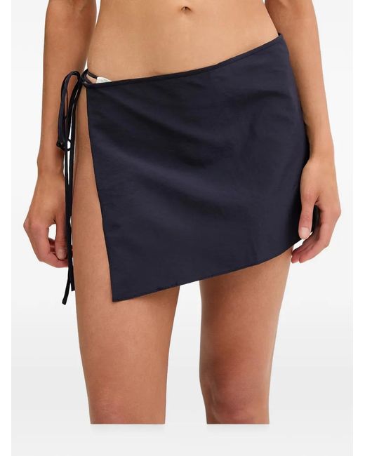 Bondeye Blue Hazel Tie-Fastening Wrap Skirt