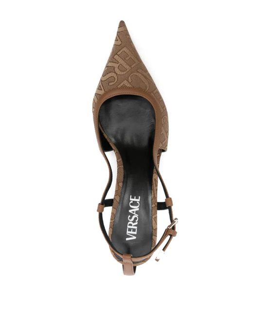 Versace Allover Pumps in het Brown