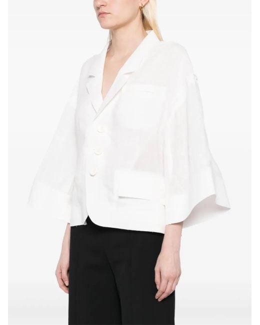 Undercover White Single-Breasted Blazer