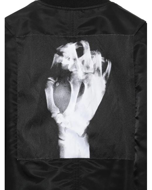 Undercover Black Graphic-Print Bomber Jacket for men