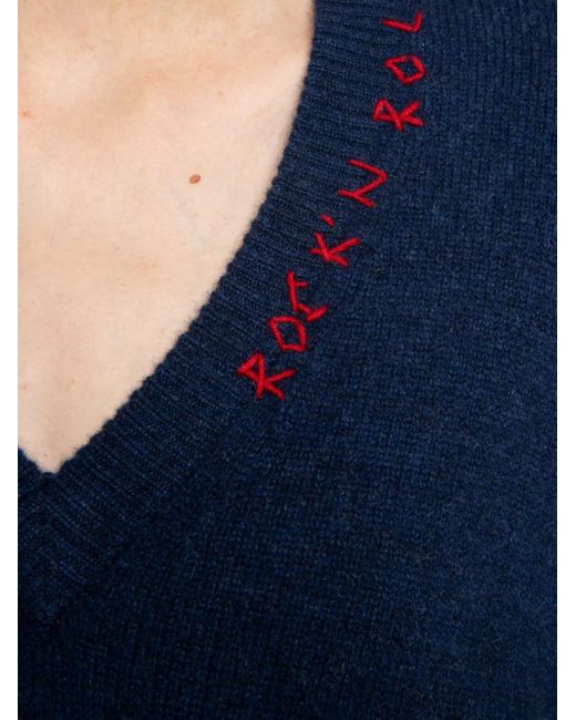 Maglione Miky Con Scollo A V di Zadig & Voltaire in Blue