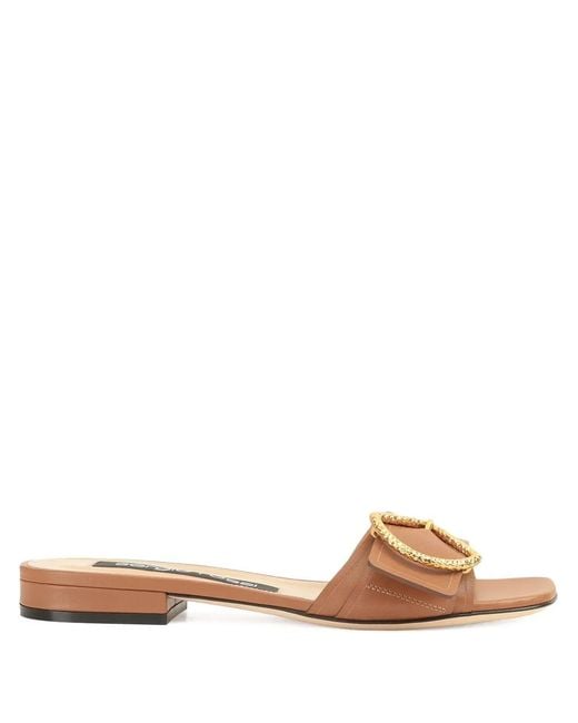 Sergio Rossi Brown Leather Sandals