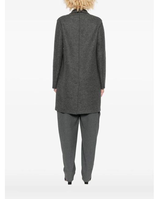 Harris Wharf London Gray Button-Front Pocket Coat