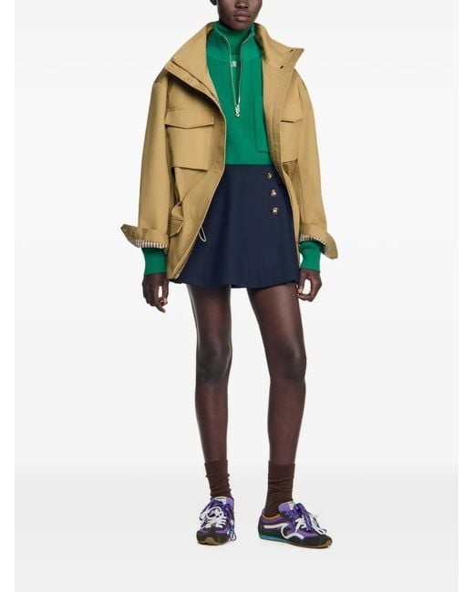 Sandro Geplooide Mini-Skorts in het Blue