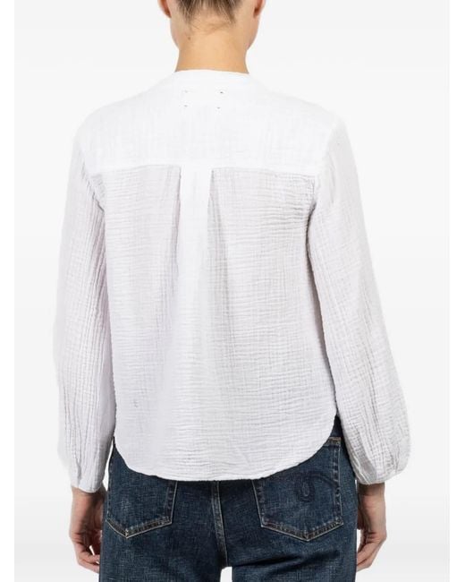 Xirena White Arielle Long-Sleeve Blouse
