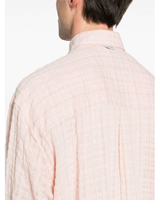 Chemise en coton à carreaux Our Legacy pour homme en coloris Pink