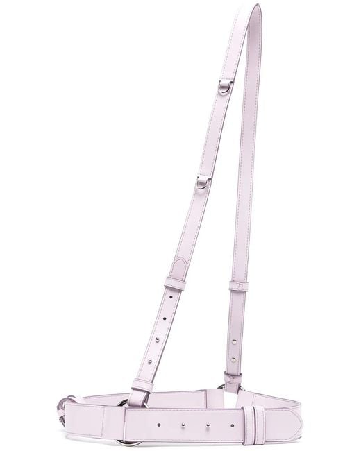 Stella McCartney White Faux-Leather Harness Belt