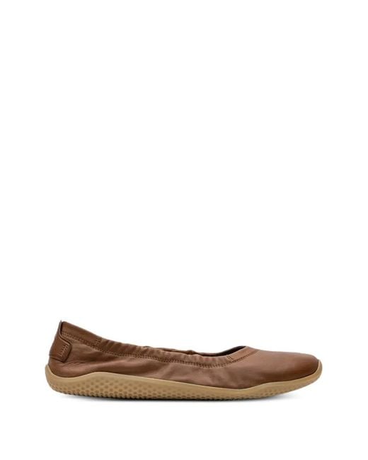 Vivobarefoot White Asana Yin Elasticated Leather Ballet Flats