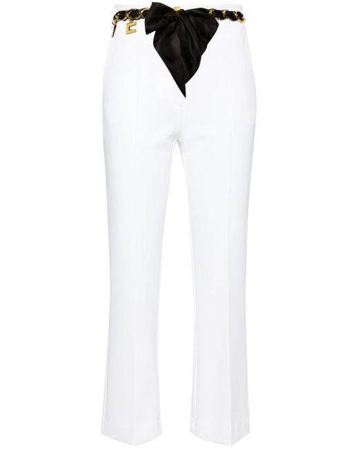 Pantalones capri Elisabetta Franchi de color White