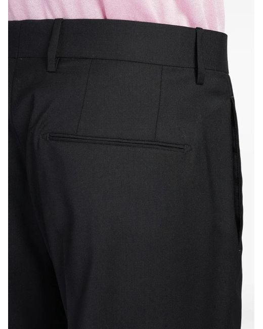 Tagliatore Black Cotton Trousers for men