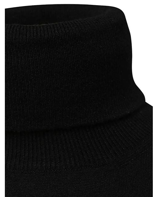 Malo Black Roll-Neck Sweater for men