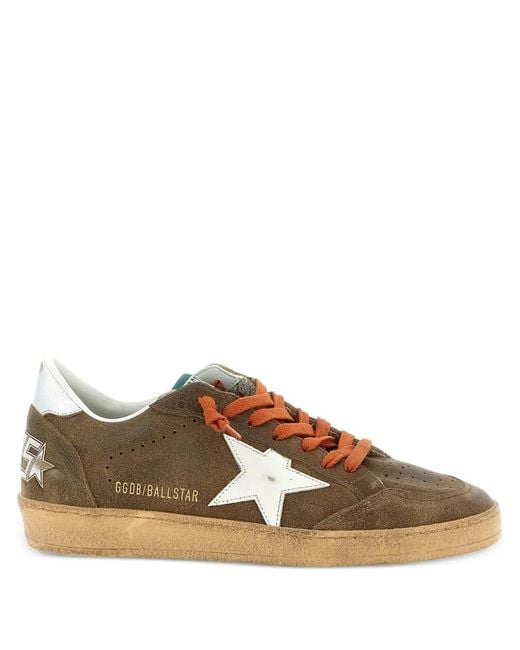 Golden Goose Deluxe Brand Brown Ball Star Leather Sneakers for men