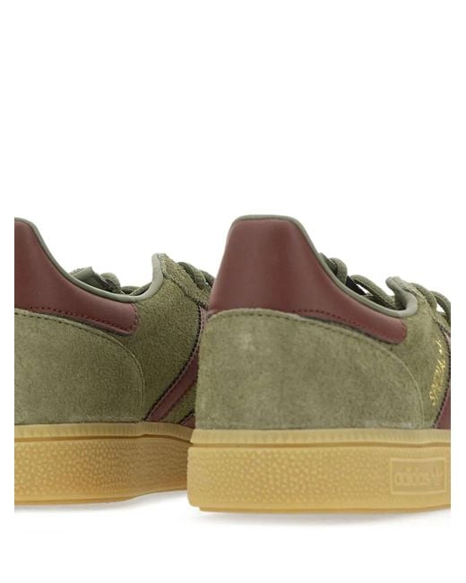 Adidas Green Three-Strip Low-Top Sneakers