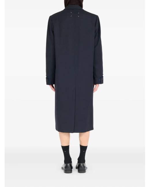 Maison Margiela Blue Button-Front Coat for men